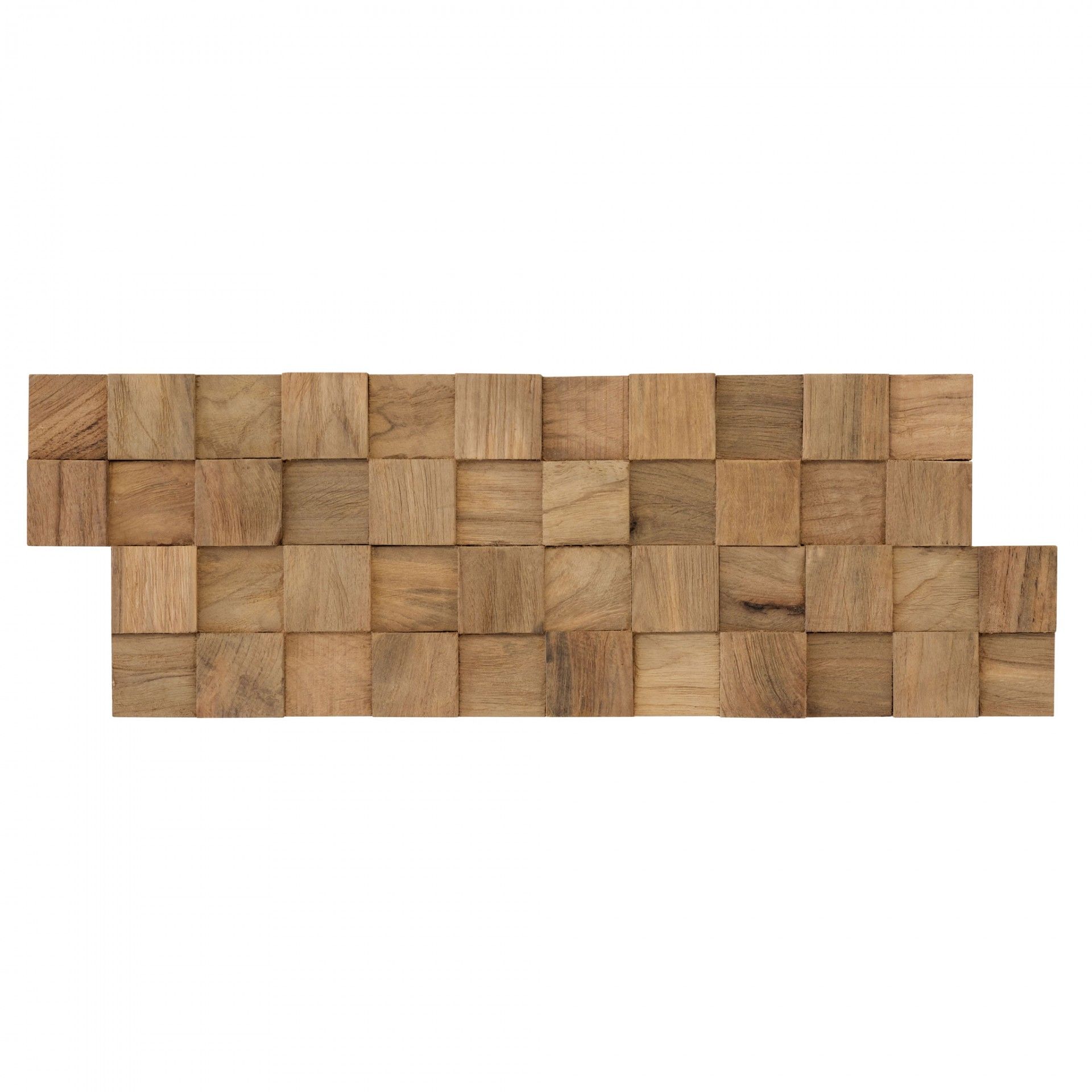 Painel decorativo Teca Quadrados - 50x20cm