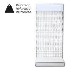 Expositor reforçado branco EDM 92.5x210x41cm