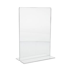 Suporte para cartaz A5 de metacrilato transparente espessura 2 mm, 148 x 210 mm