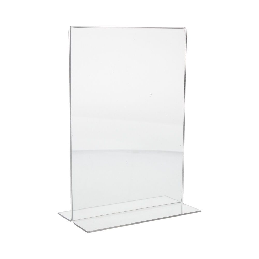 Suporte para cartaz A5 de metacrilato transparente espessura 2 mm, 148 x 210 mm