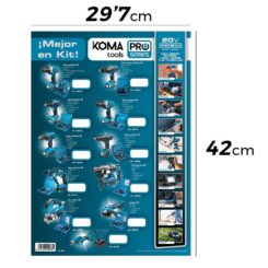 Cartaz promocional temático sem PVP ferramentas koma tools 29,7x42cm