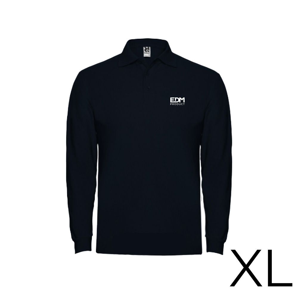 Polo manga comprida tamanho-xl 65% poliéster 35% algodão