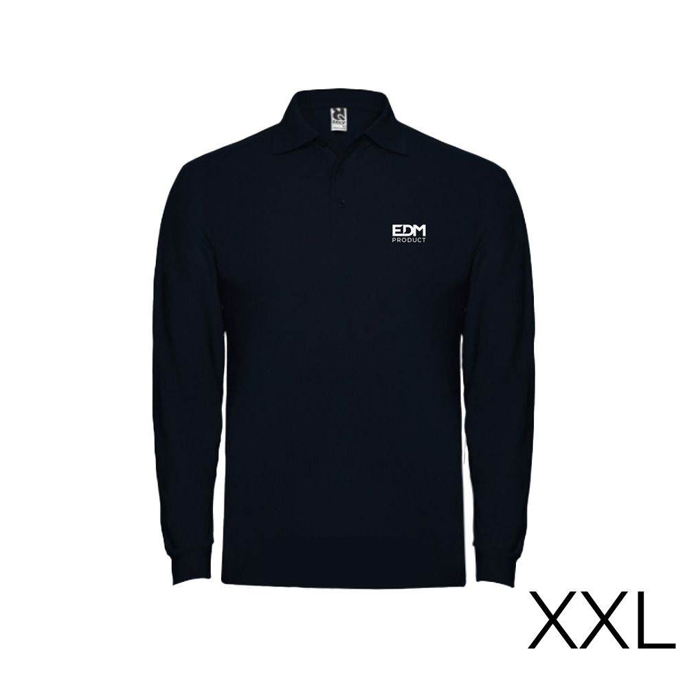 Polo manga comprida tamanho-xxl 65% poliéster 35% algodão