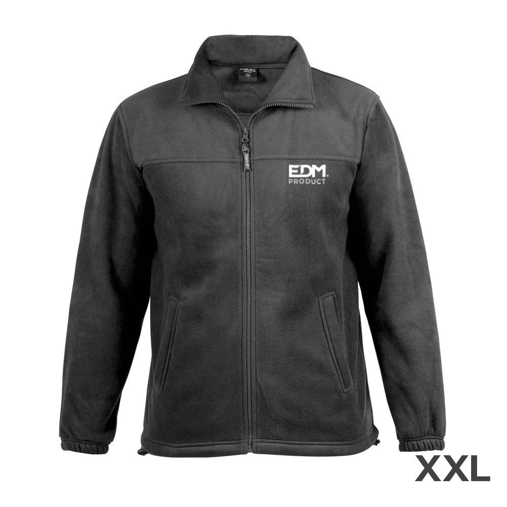 Casaco polar fleece 280g/m² com ziper tamanho-xxl