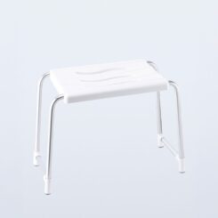 Banco de casa de banho, branco, 50 x 24 cm
