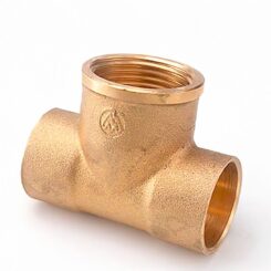 Tê fêmea 130 1/2" x 18 mm latão