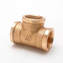 Tê f-f-f 3/8" latão