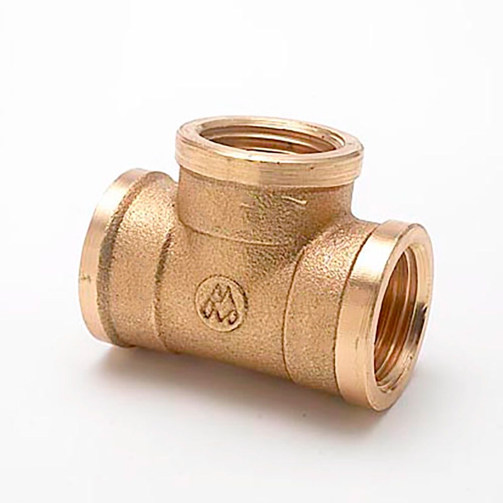Tê f-f-f 3/8" latão