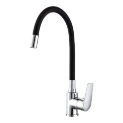 Torneira de cozinha monocomando baiona com bica flexível preta
