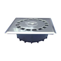 Sifão vertical standard em aço inoxidável PVC dreno, T-88 i 10 x 10 cm. 117 x 117 x 44 mm / Ø40 mm