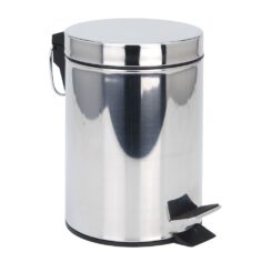Balde do lixo de aço inoxidável de metal com pedal 3 l
