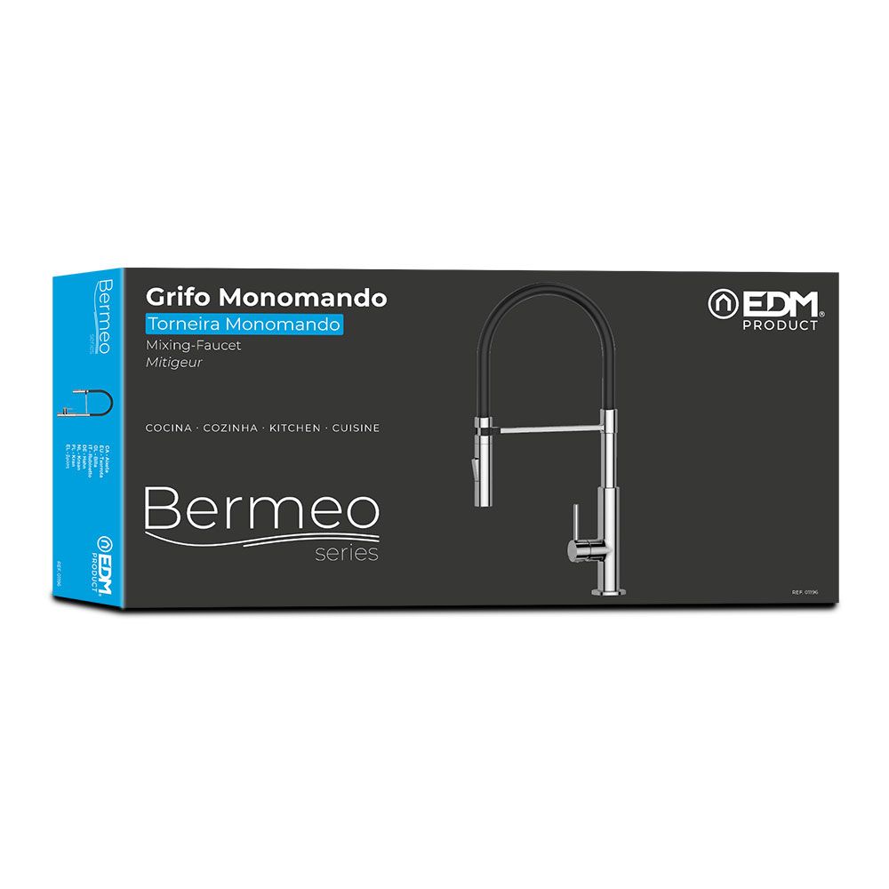 Torneira monocomando de cozinha com bica alta série bermeo - Image 3