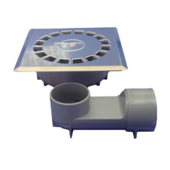 Sifão PVC dreno 360º standard aço inoxidável T-88 VHI 15 x 15 cm / Ø50 mm, 165 x 165 x 51 mm