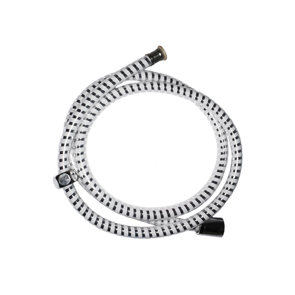 Tubo flexível para chuveiro branco/cromado 2m