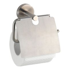 Porta papel higiênico Bosio em aço inox com tampa