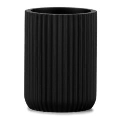 Copo para escovas de dentes resina preto mate Ø7x9,5cm andrea house