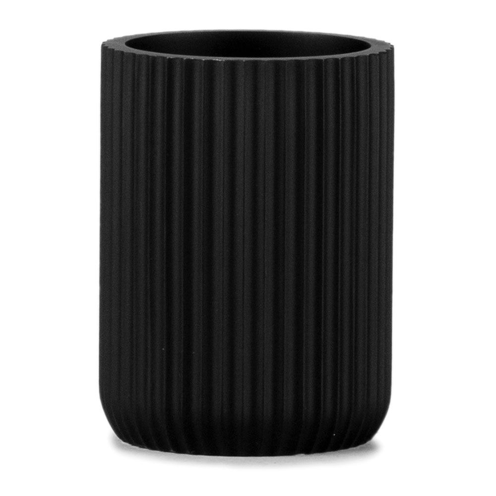 Copo para escovas de dentes resina preto mate Ø7x9,5cm andrea house