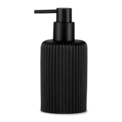 Dispensador resina preto mate Ø7x16cm andrea house