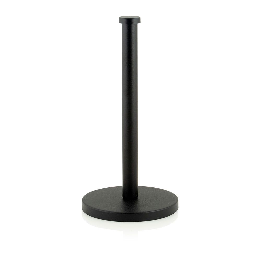 Porta-rolo metal preto Ø16 x 32 cm