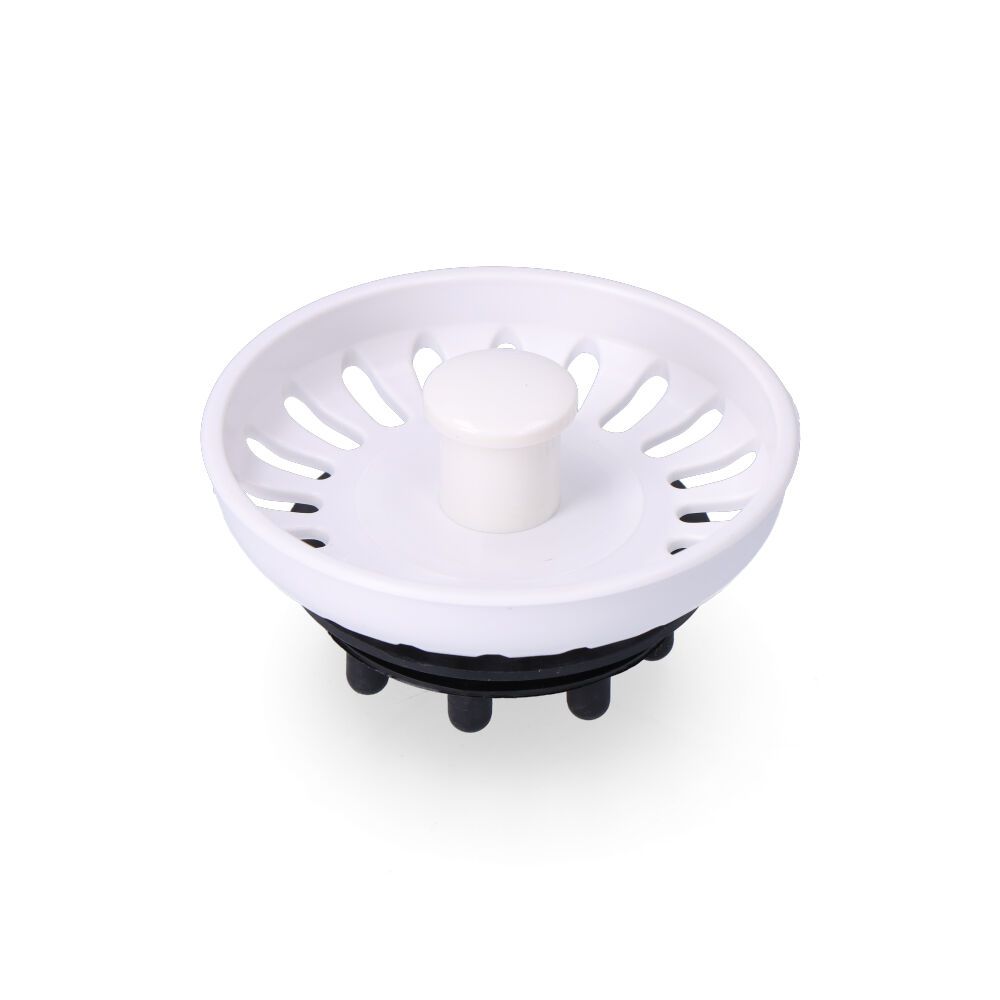 Filtro para lava-loiça tipo "teka" COR branco. Ø7,7cm (embalado)