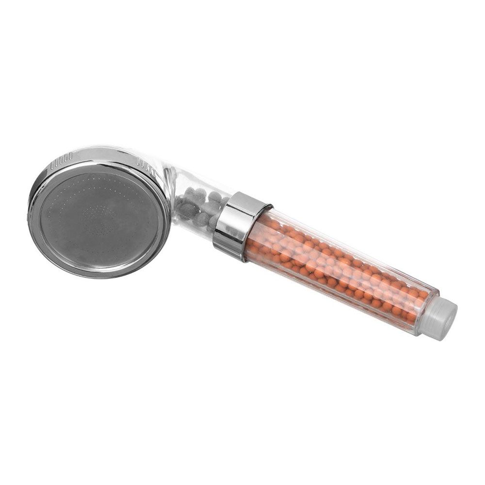 Puxador de chuveiro filtrante com pedras minerais relaxantes