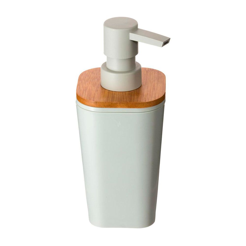 Doseador sabao casa de banho bambu branco coleção "natureo"