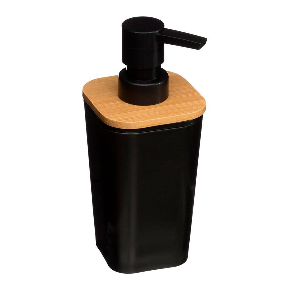 Doseador sabao casa de banho bambu preto coleção "natureo"