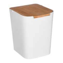 Balde do lixo  bambu branco 5 l