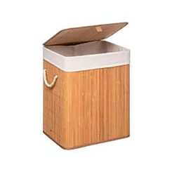 Cesto para roupas de bambu 50 x 41,5 x 30 cm
