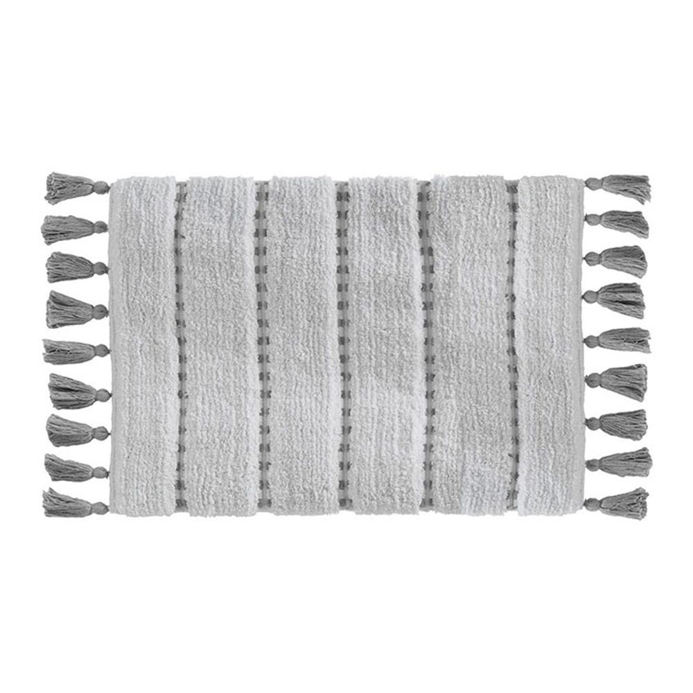 Tapete de banho 'pom pom' cinzento 50 x 75 cm