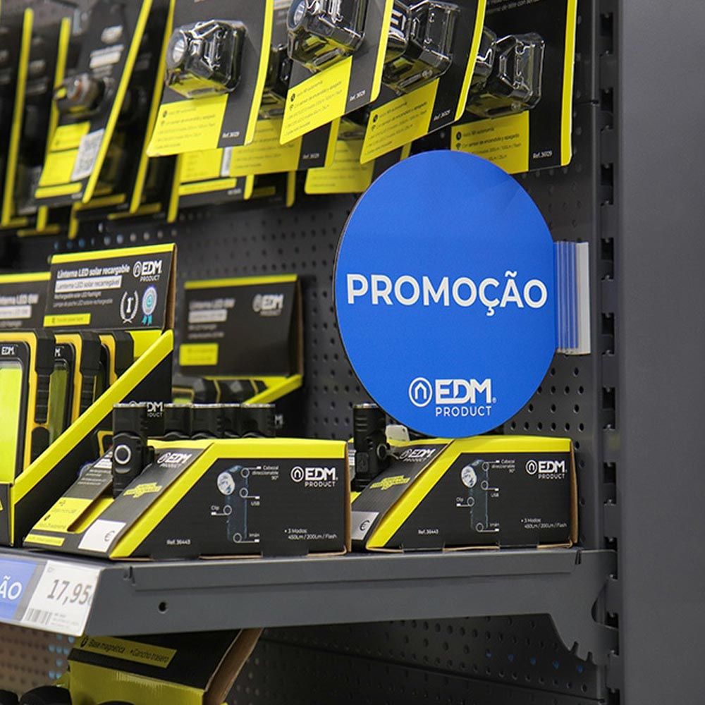 Display promoção módulo português "promoçao" EDM Ø20cm, contém suporte adesivo 02942