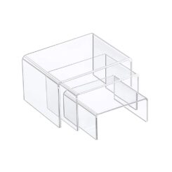Pack de 3 expositores elevados de metacrilato 3mm