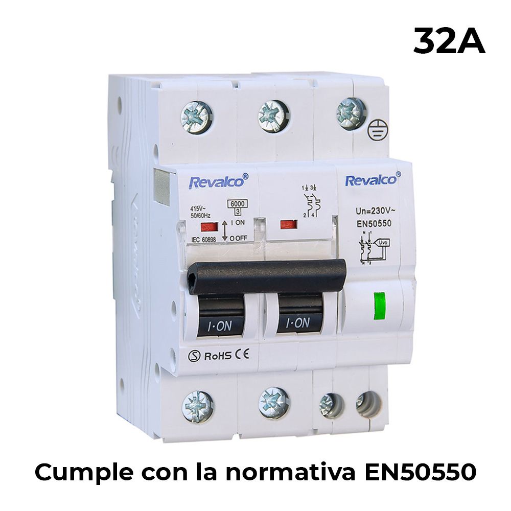 IGA 2P 32A C 10KA - proteção sobretensão permanente cumpre a normativa EN-50550