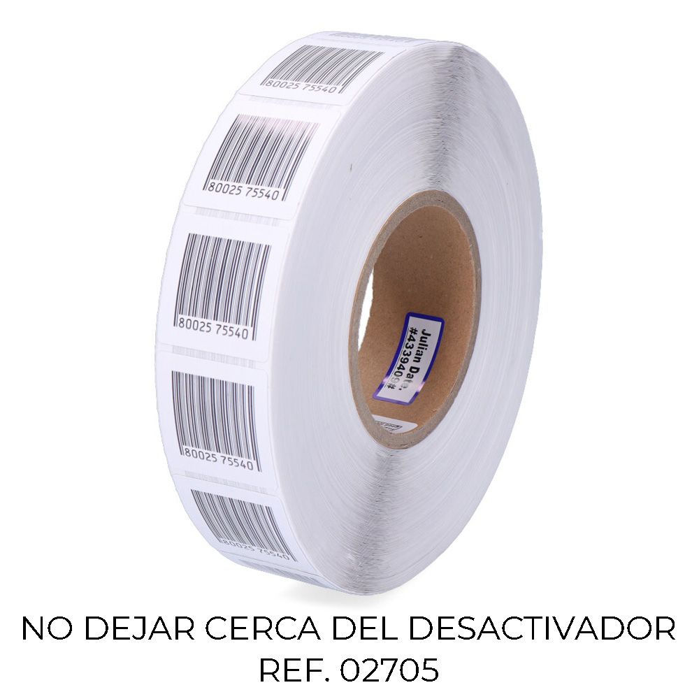Pack 2000 etiquetas anti-roubo 410 branca código de barras 7909949 checkpoint