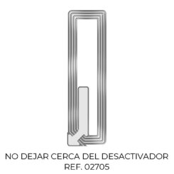 Pack 2000 etiquetas anti-roubo 3210 transparente 1,9x6,5cm 7223155 checkpoint