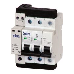 Magnetotermal 1P+N 40A + protetor de sobretensão permanente e transitória c 10kA 230Vac