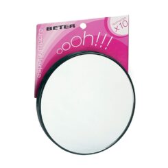 Espelho com aumento x10 e ventosas, cores sortidas, Ø9 cm