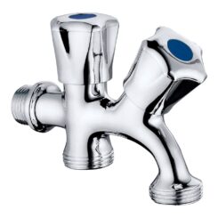 Torneira de máquina de lavar roupa - louça, série basic, cromada, ½ x ¾ x ¾ POL, 112 x 84,5 mm