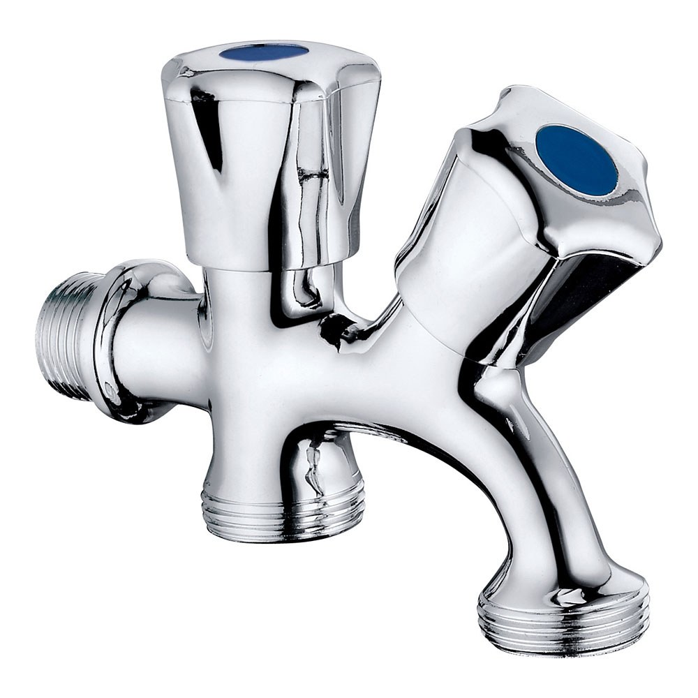Torneira de máquina de lavar roupa - louça, série basic, cromada, ½ x ¾ x ¾ POL, 112 x 84,5 mm