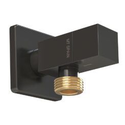Válvula angular modelo deco com alça quadrada, preta, ½ x ½ POL