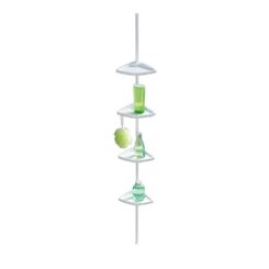 Prateleira de canto telescópica branca, easy, 23,5 x 17,5 x 78- 265 cm