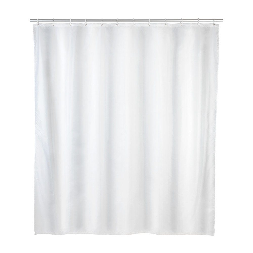 Cortina de duche em poliéster, branco, 180 x 200 cm
