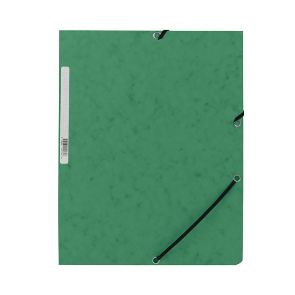 Capa com elásticos KF02167 cartão verde com abas DIN A4 q-connect