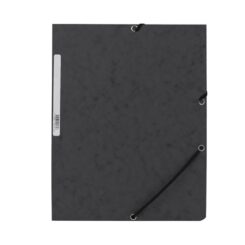 Capa com elásticos KF02167 cartão preto com abas DIN A4 q-connect