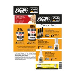 Folheto promocional tinta + cianocrilato