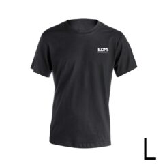 Camiseta preta tamanho-l manga curta bordada