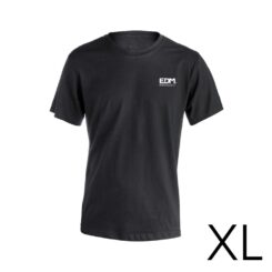 Camiseta preta tamanho-xl manga curta bordada