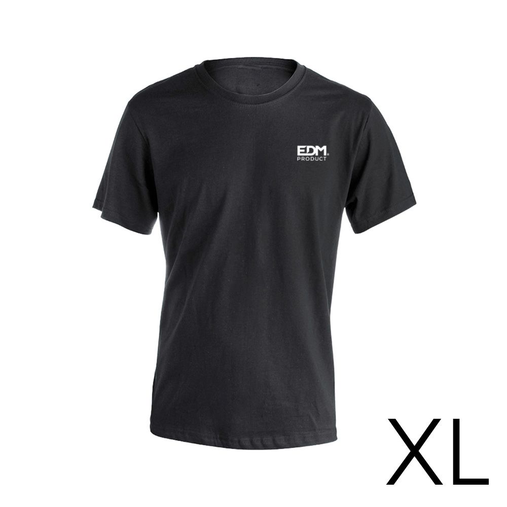 Camiseta preta tamanho-xl manga curta bordada