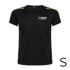 T-shirt desporto preta tamanho-s roly
