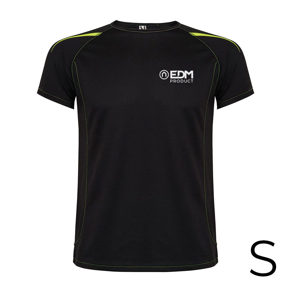 T-shirt desporto preta tamanho-s roly